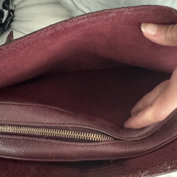 Louis Vuitton ALMA Handbag in Monogram Coated Canvas Brown Contrast Burgundy - Picture 10 of 11